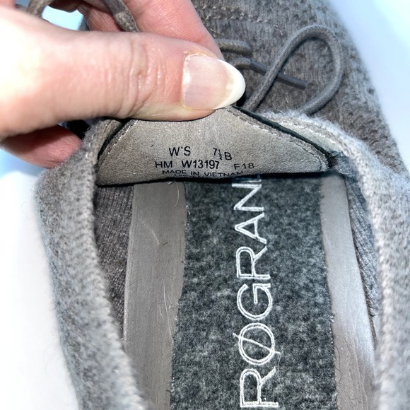 Cole Haan Zero Grand Sneakers Size 7 1/2 Gray Knit Oxford - Picture 6 of 8